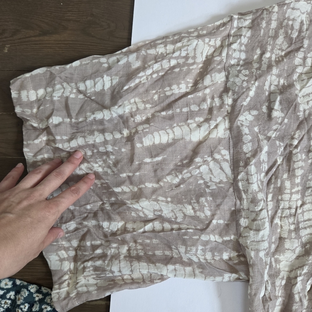 NWT Ayriss Chic Neutral Printed Kimono Set Loungewear longline cruise resort S - Picture 8 of 9